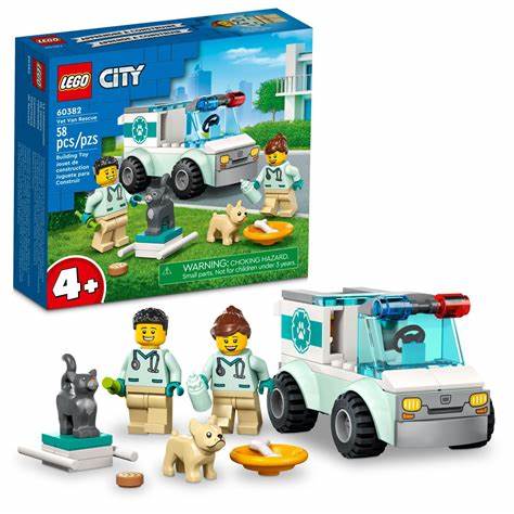 City Vet Van Rescue 60382 Building Set - 706 Pieces For Ages 4+