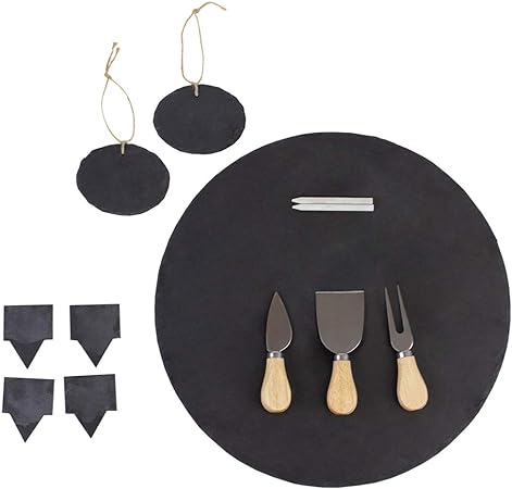12PC SLATE CHEESE BOARD SET