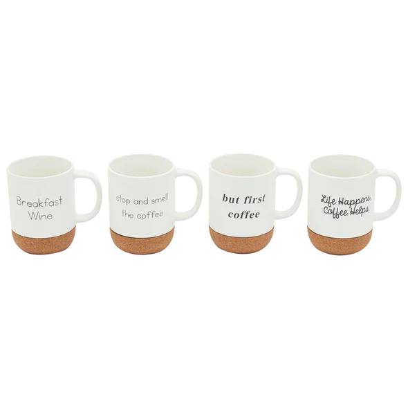 15OZ MUGS W/CORK BOTTOM