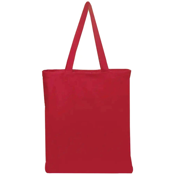 15X15 CANVAS TOTE BAG RED