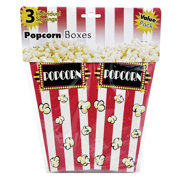 3PC POPCORN BOXES