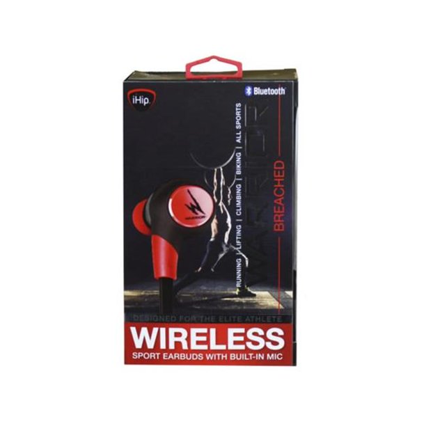HIP WARRIOR- RED AND BLACK - BLUETOOTH EARBUDS