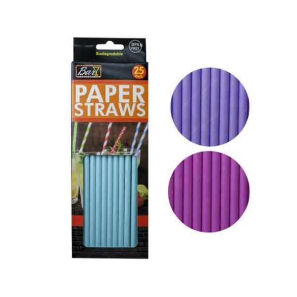 25PK PAPER DRINKING STRAWS