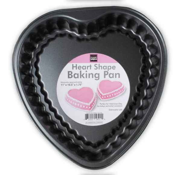 Bulk Buys UU794 Heart shape bake pan - Pack of 4