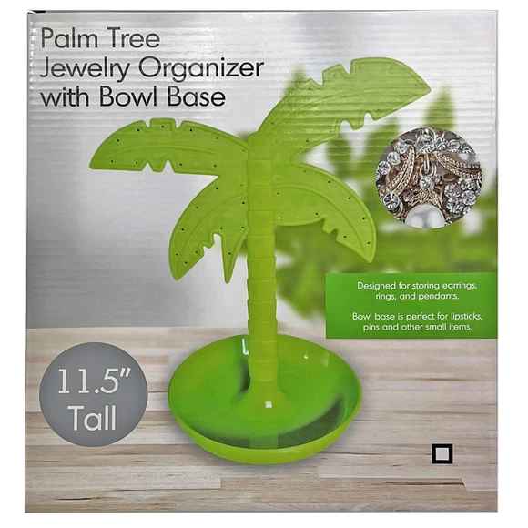 11.5 PALM TREE JEWELRY ORGANISER W/BASE