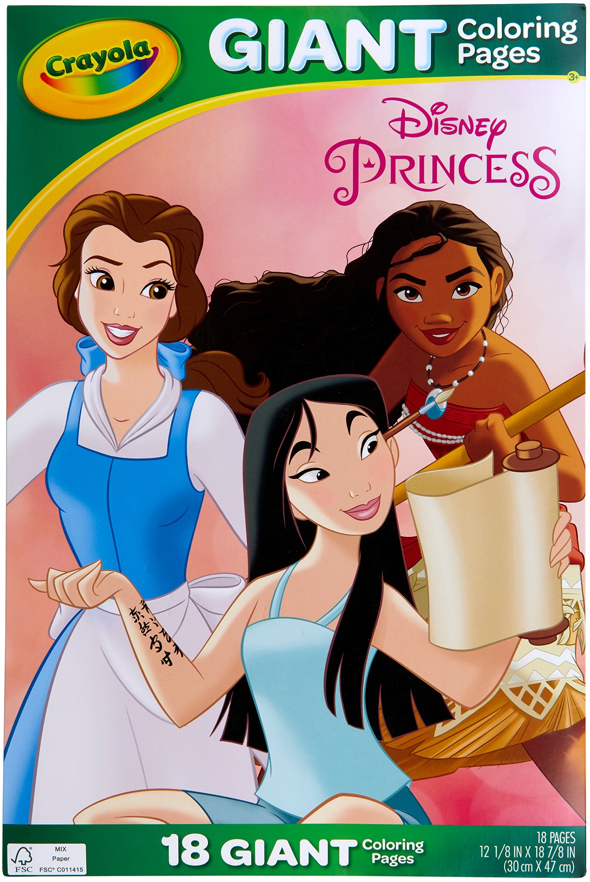 18 Count Disney Princess Giant Coloring Pages With Foldalope