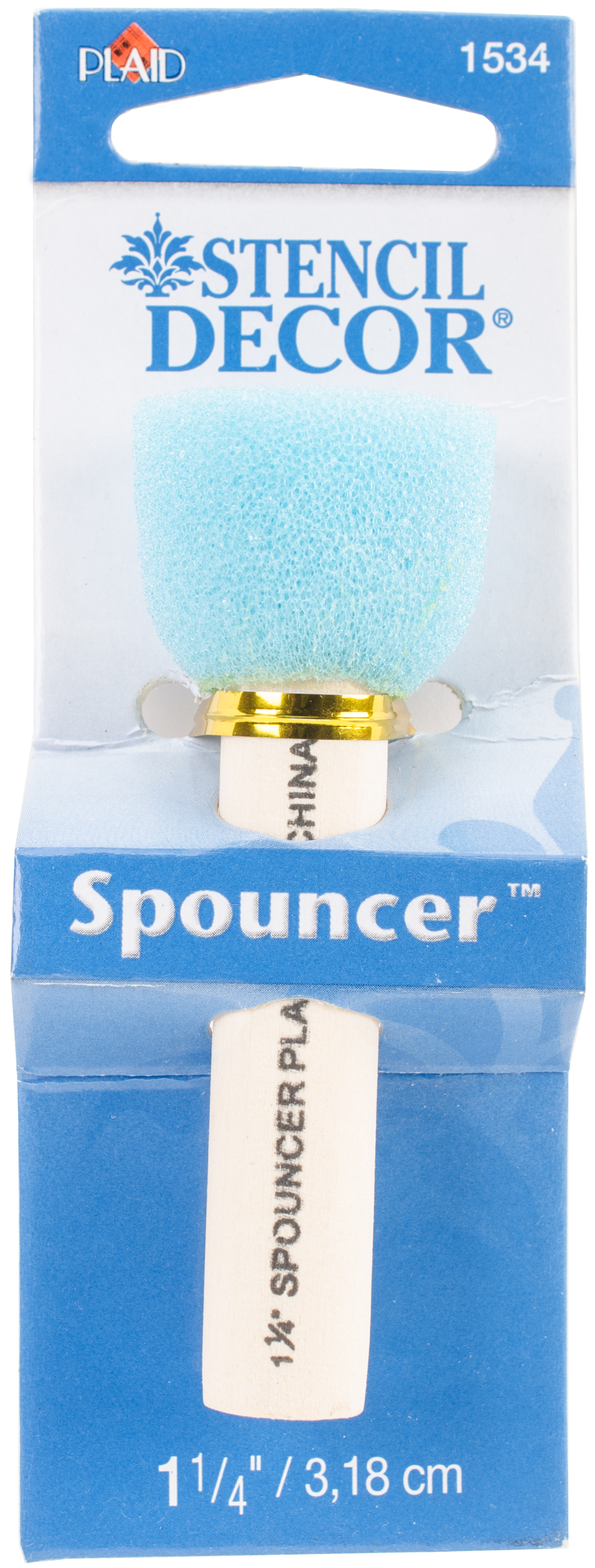Folkart 1-1/4 Inch Wide Blue Foam Applicators For Painting And Crafting