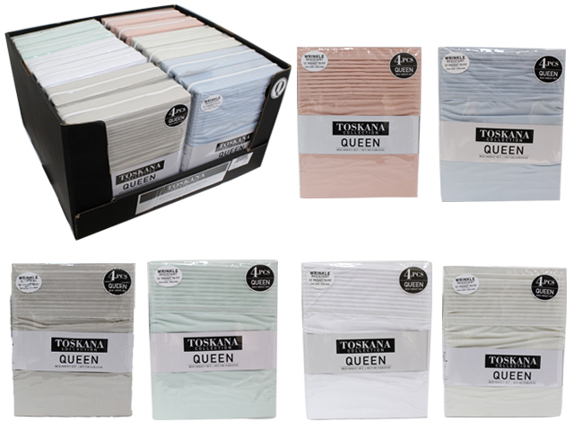 SOLID SHEET SET - QUEEN - PLEATS - ASSORTED