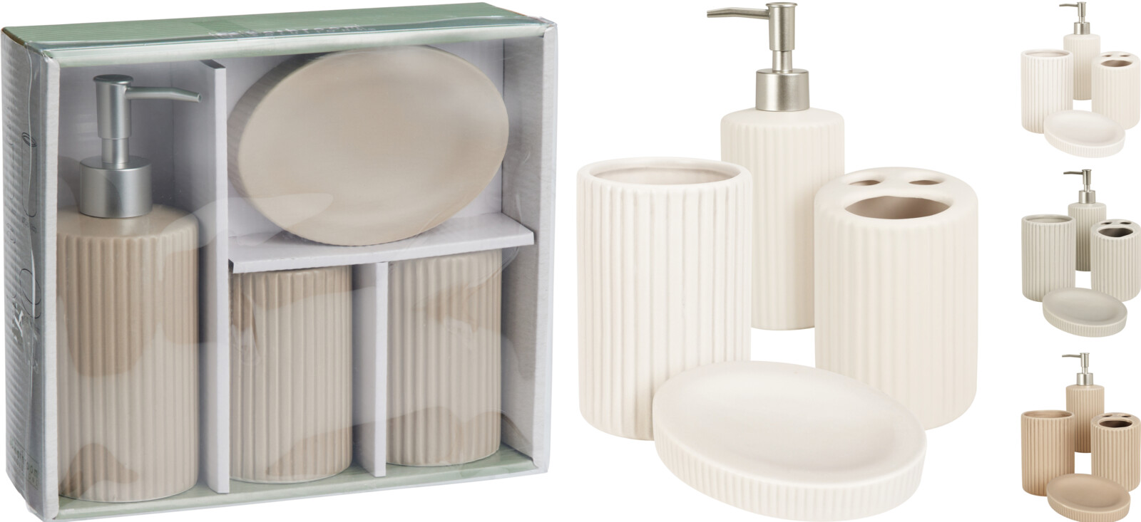 BATHROOM SET 4PCS 3ASS