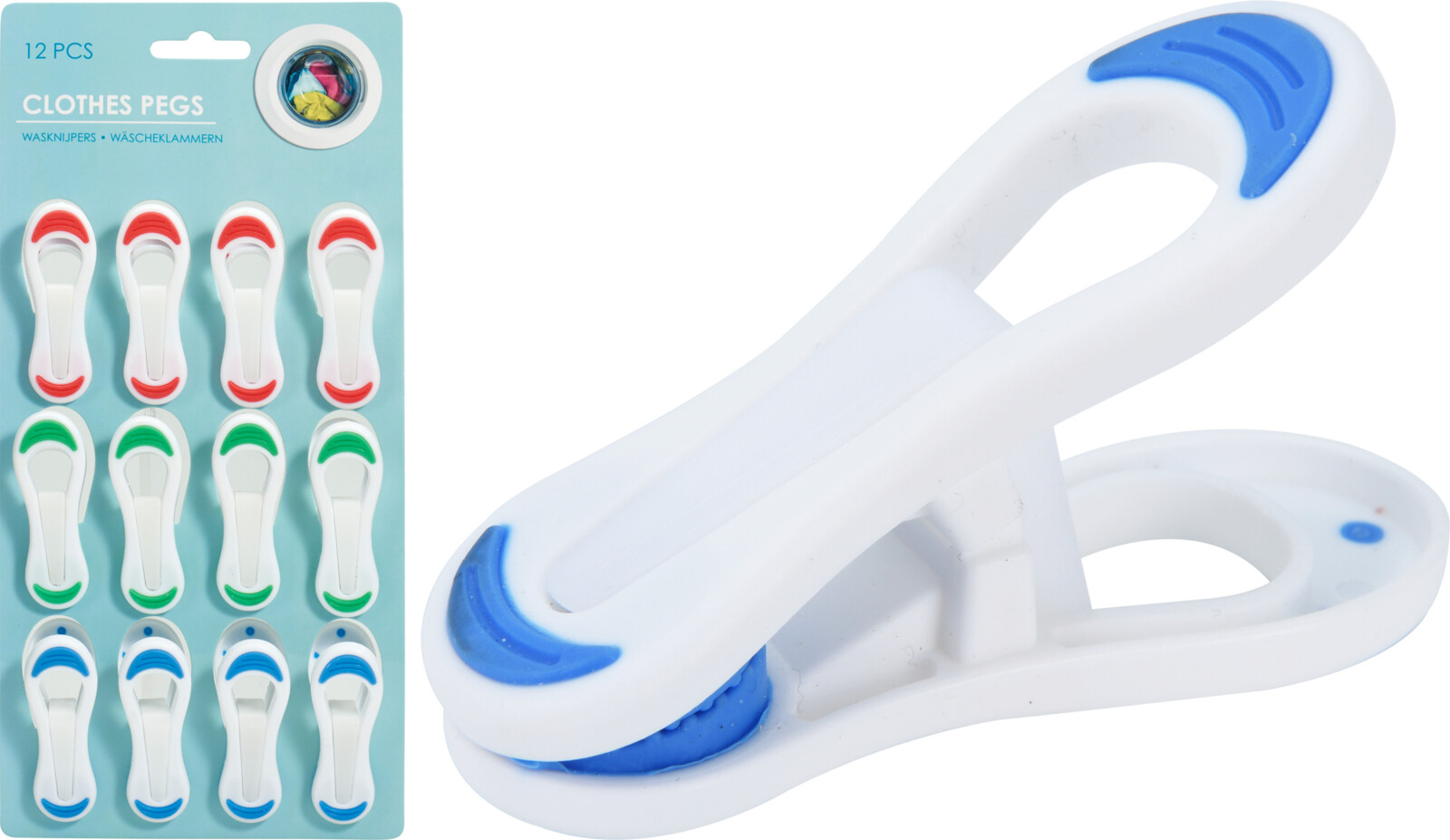 CLOTHES PEGS PP SET/12STS 68MM