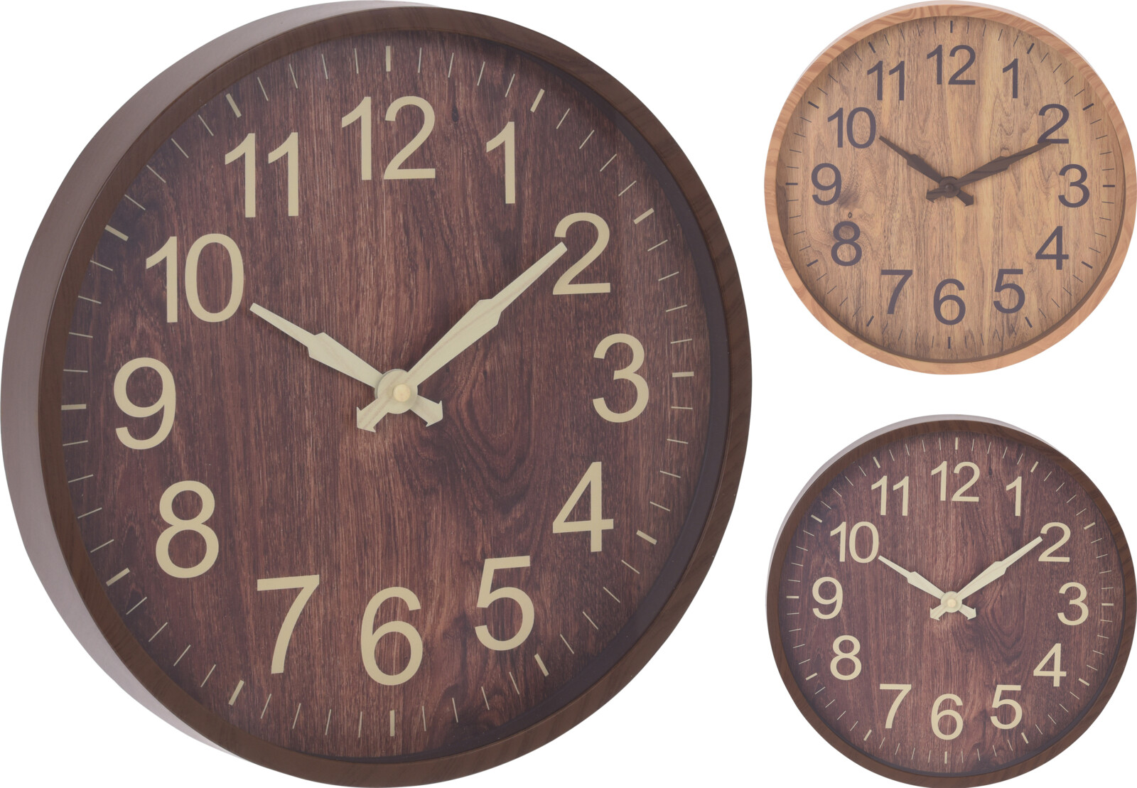 WALL CLOCK 30CM 2ASS CLR