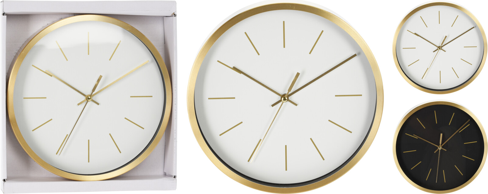 WALL CLOCK ALU DIA250X40MM