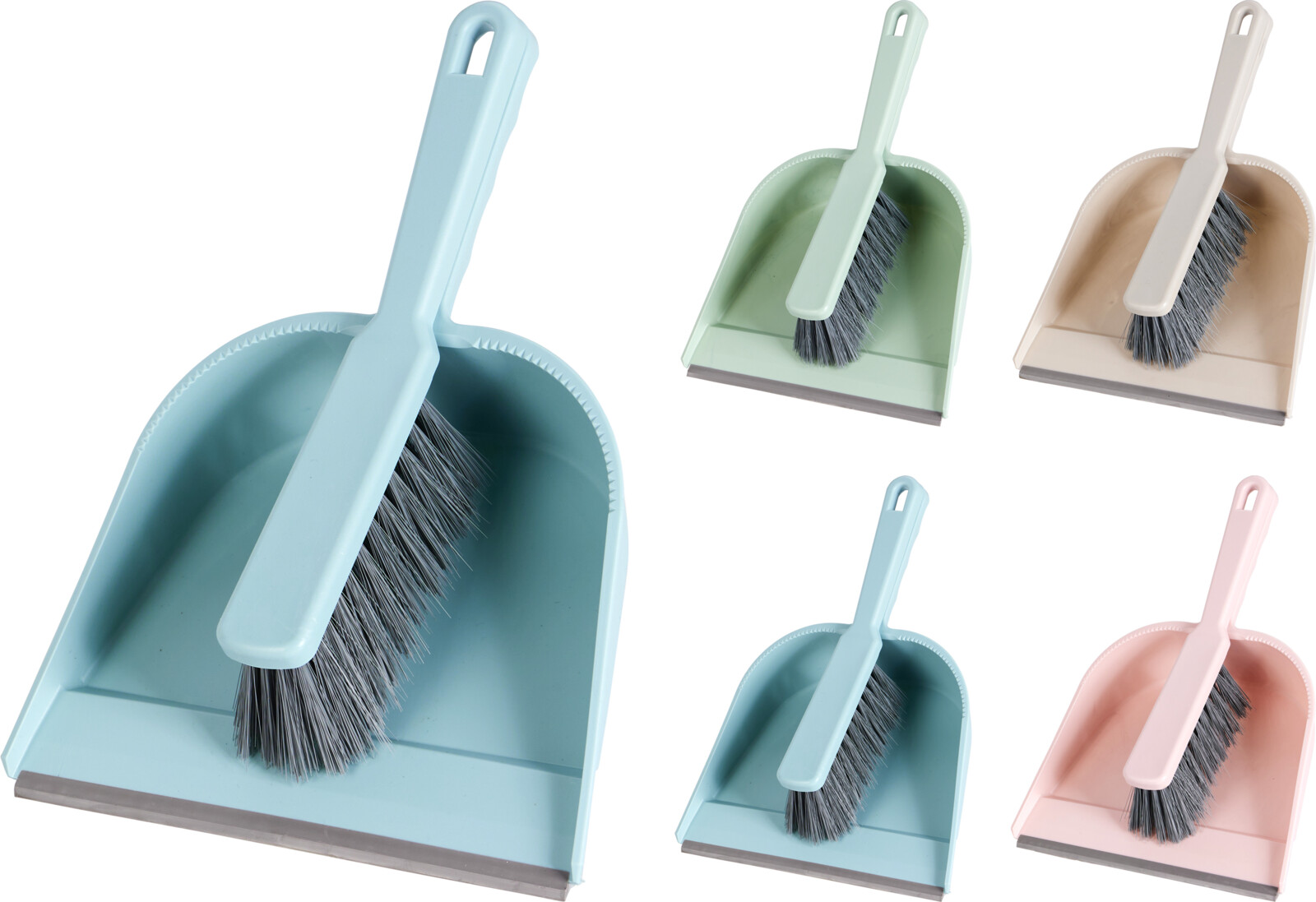 DUSTPAN AND BRUSH 4ASS CLR