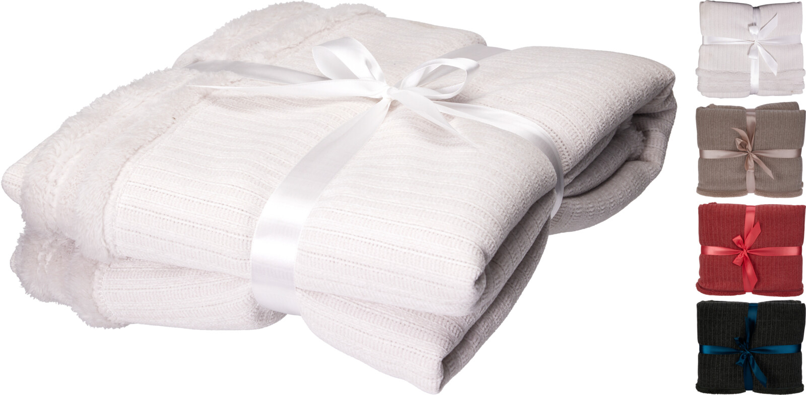 BLANKET 150X125CM CHENILLE 4AS