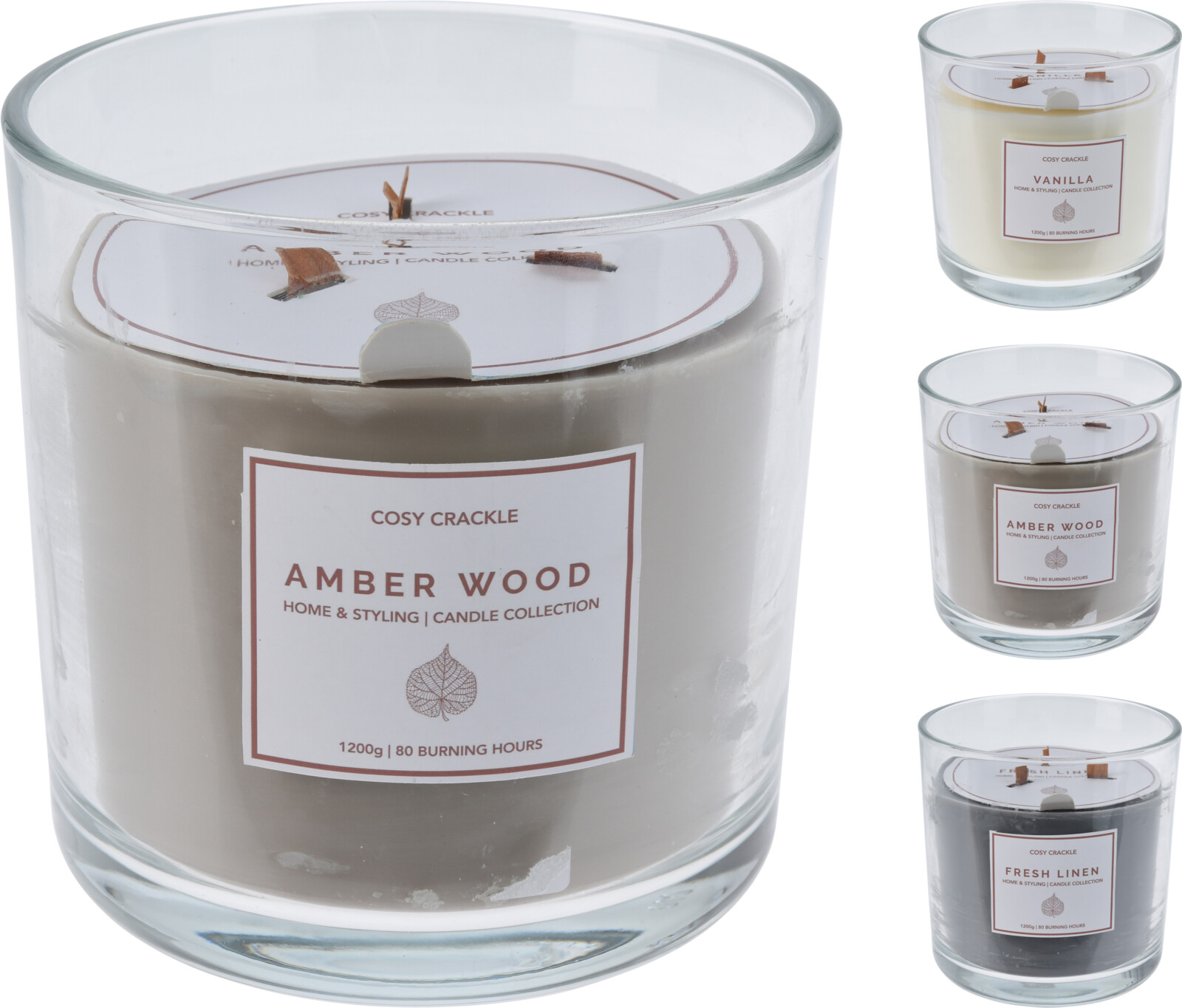 SCENTED CANDLE WOODEN WICK 15C