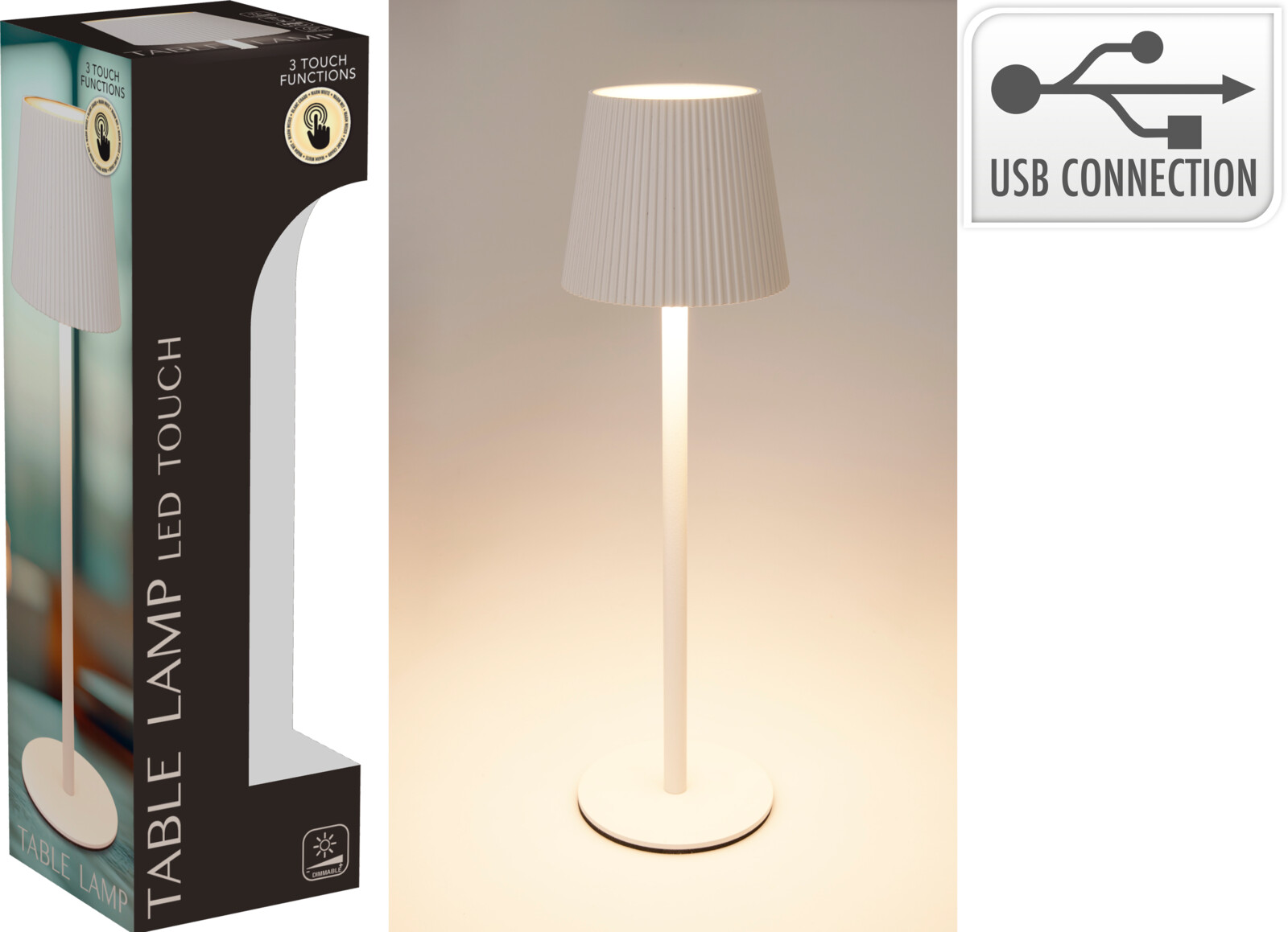 TABLE LAMP 10X36CM WHITE