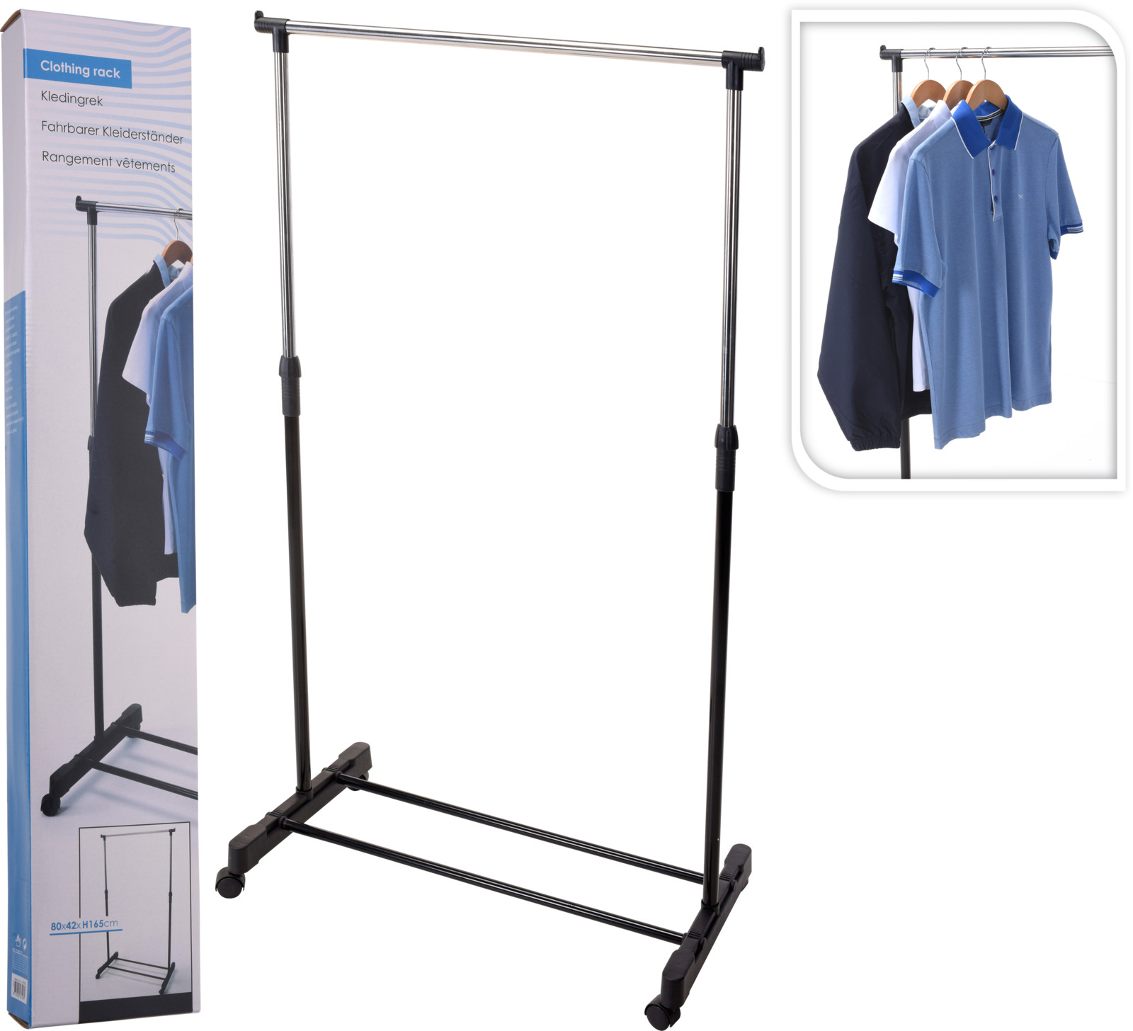 CLOTHING RACK SINGLE 80X43CM