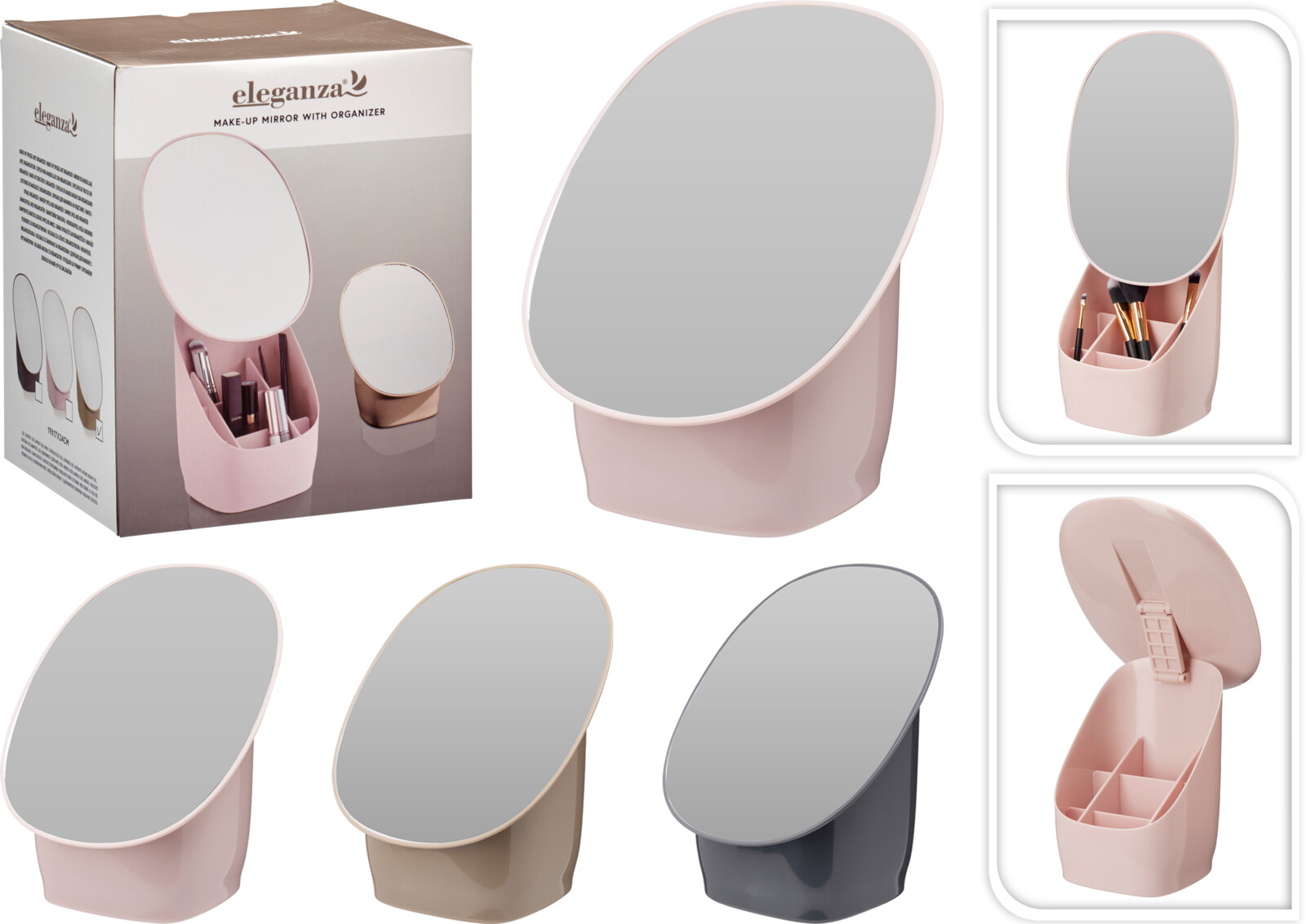 MAKE UP MIRROR WITH ORGANIZER