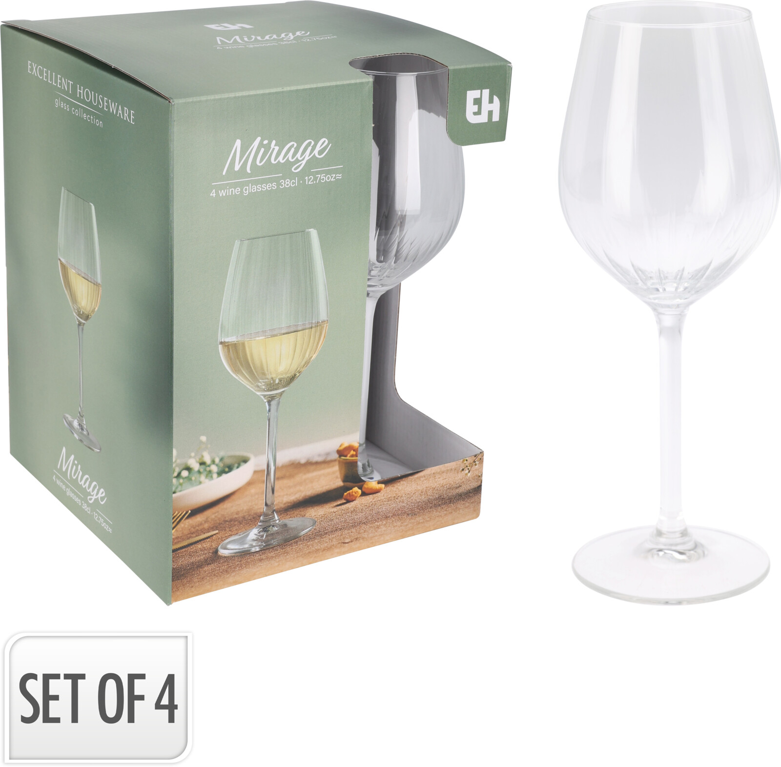 WINE GLASS 380ML SET 4PCS