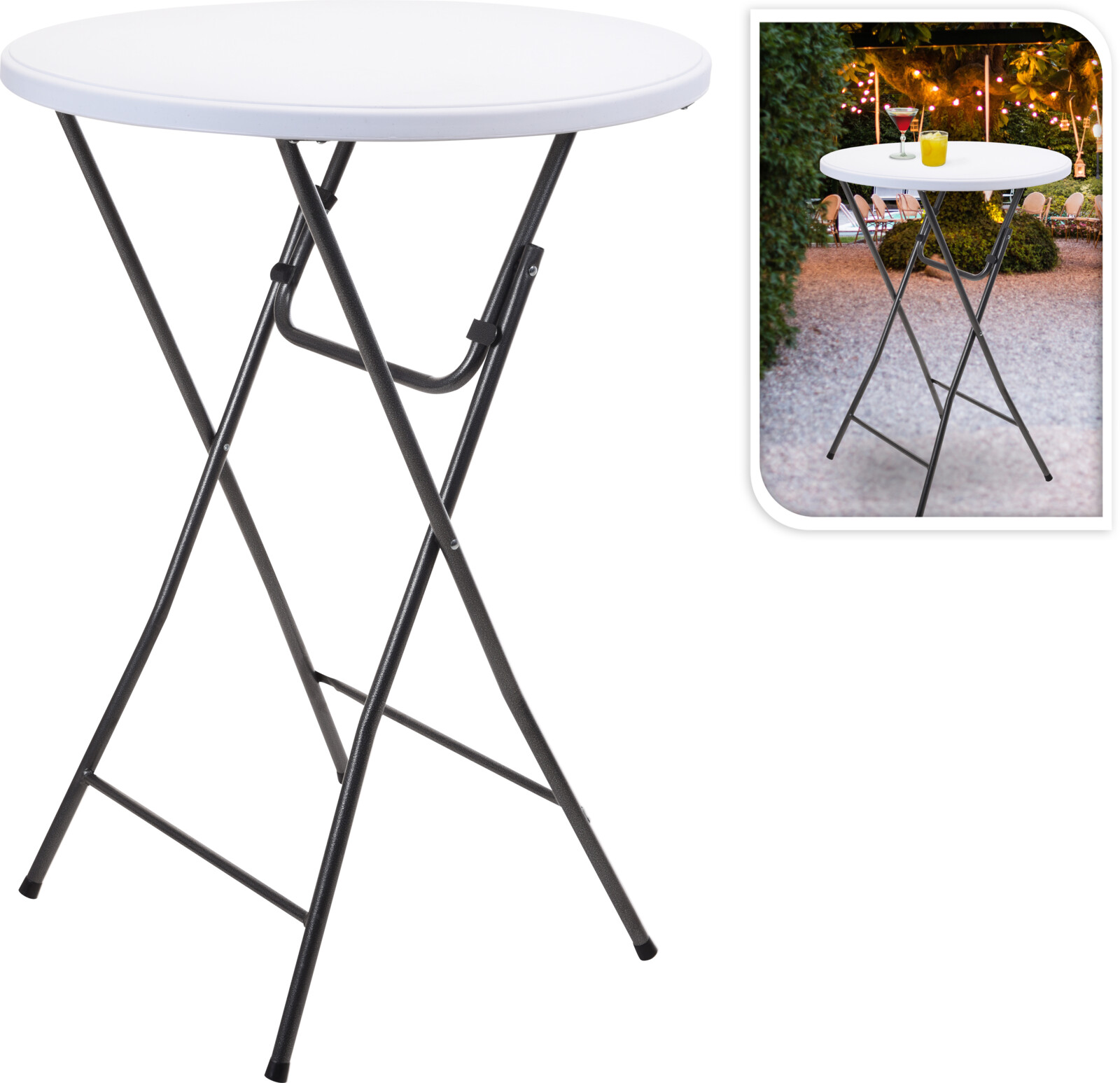 STANDING TABLE WHITE 80XH110CM