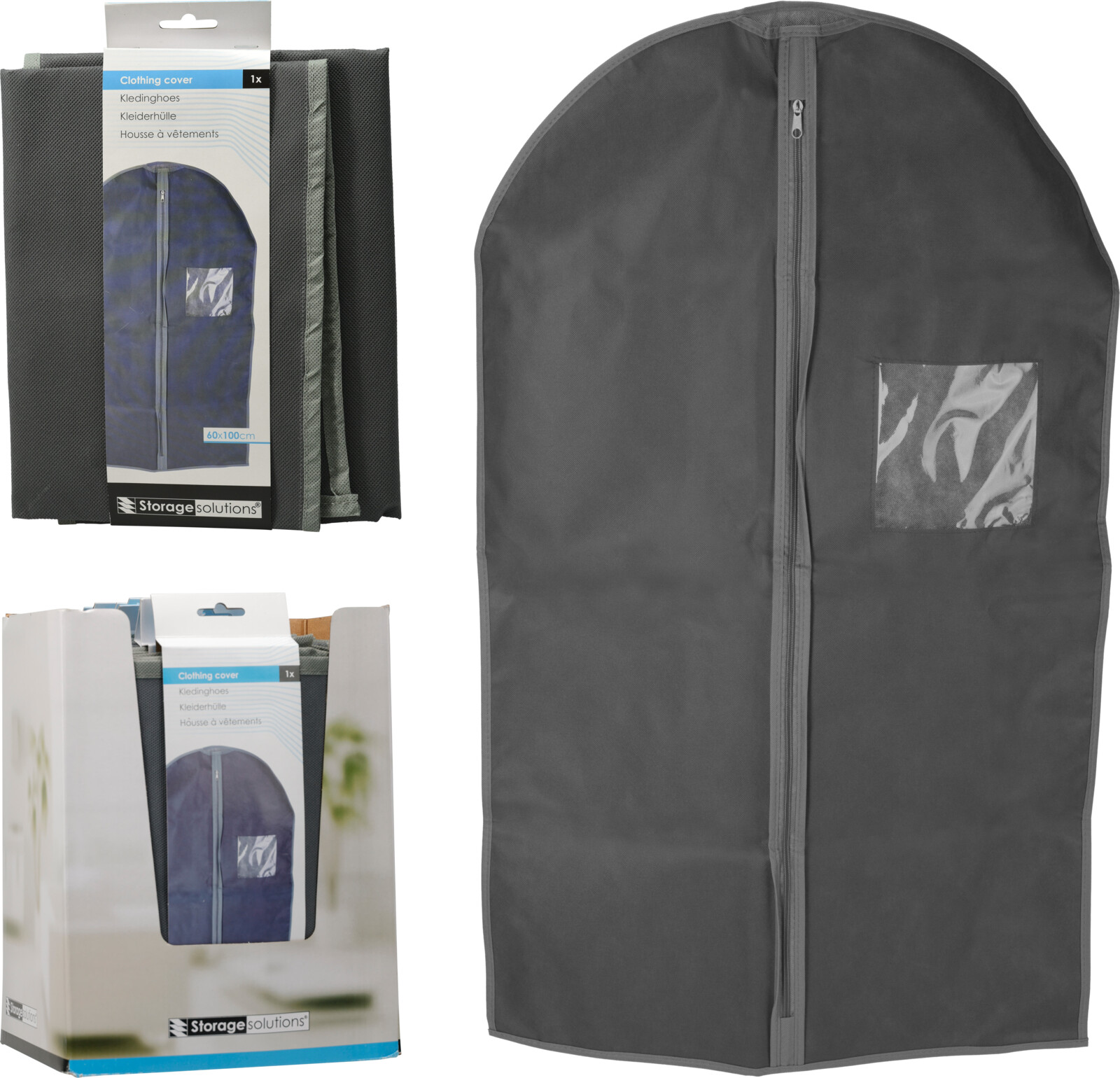 SUIT BAG 60X100CM DARK GREY