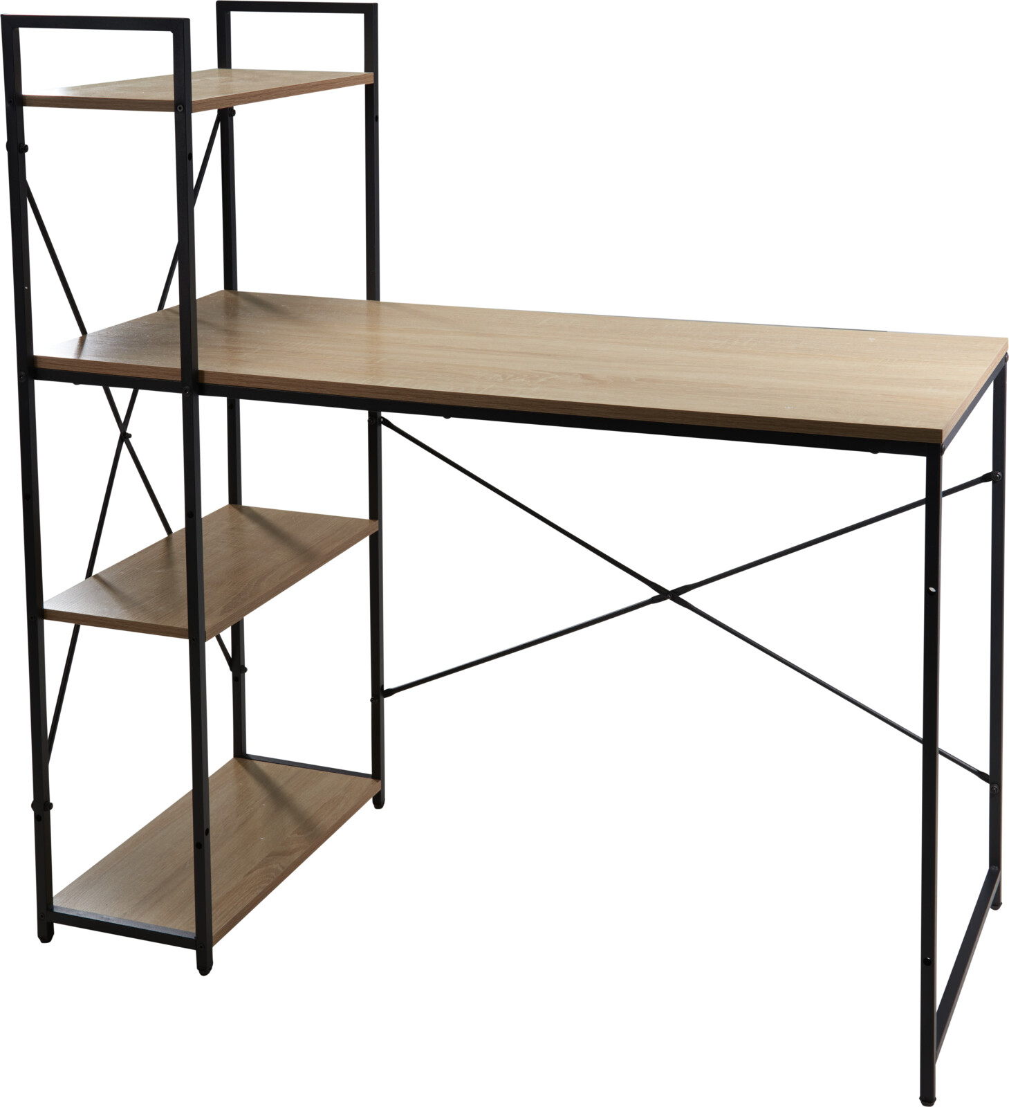 TABLE WITH SHELF MDF AND METAL
