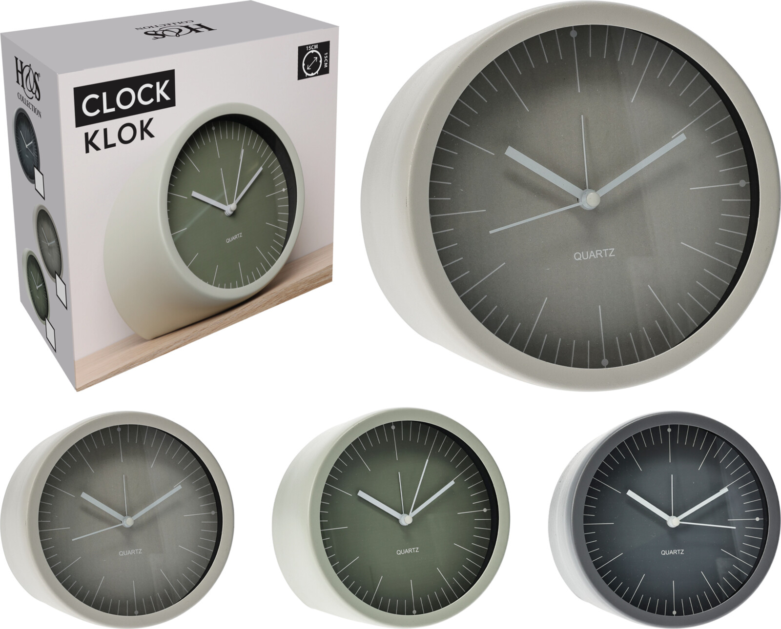 CLOCK METAL STANDING 15X7CM