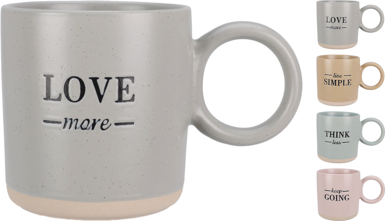 Stoneware Mug – 4 Assorted Designs (12 oz)