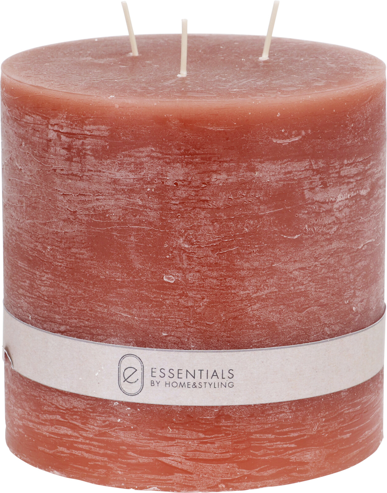 CANDLE PILLAR 14X14 CM BROWN