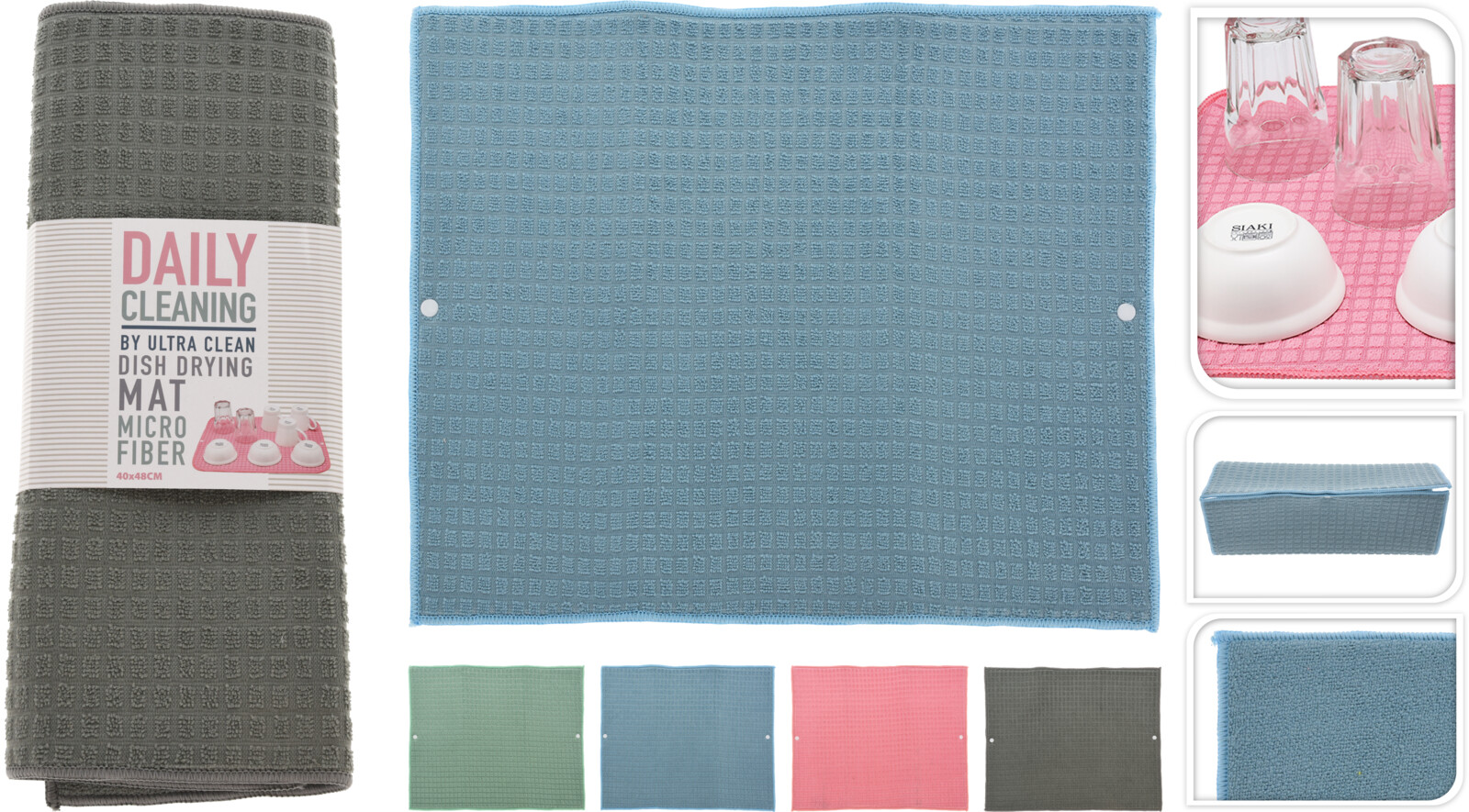 DISH DRAIN MAT MICROFIBRE 40X4