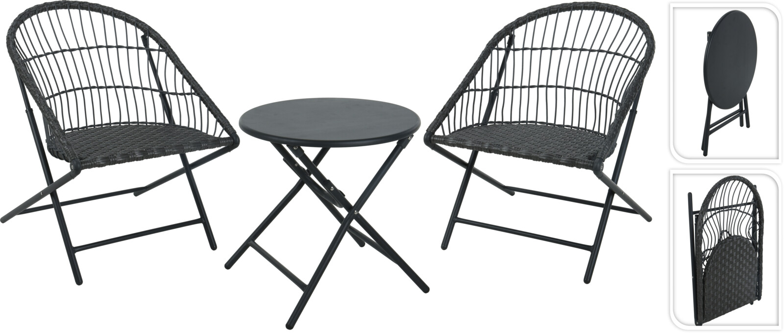 GARDEN SET 3PCS METAL FOLDABLE