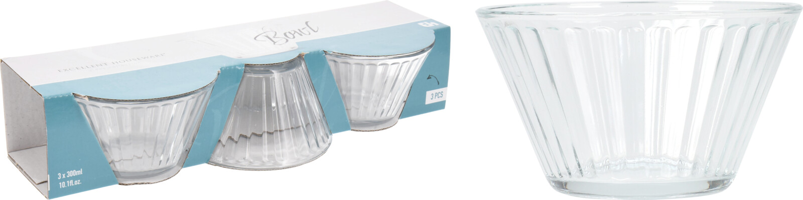 BOWL GLASS SET OF 3PCS