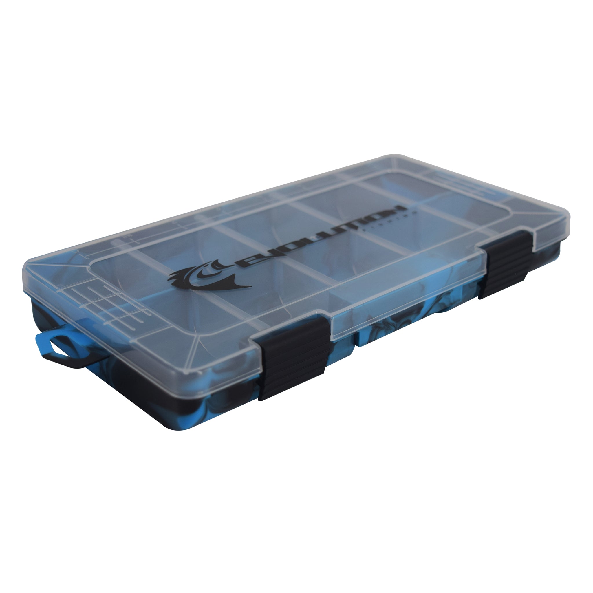 Evolution Fishing Drift Series 3500 Colored Tackle Tray, Blue/Black