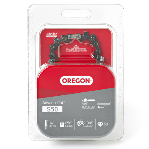 OREGON S50 ADVANCECUT SAW CHAIN FOR 14 IN. BAR - 50 DRIVE LINKS - FITS STIHL, REMINGTON, MCCULLOCH, CRAFTSMAN HOMELITE AND MORE