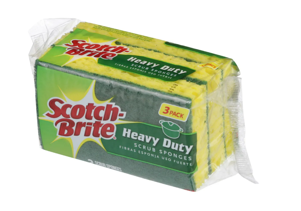 Scotch-Brite Heavy Duty Scrub Sponges, 3 Scrubbing Sponges