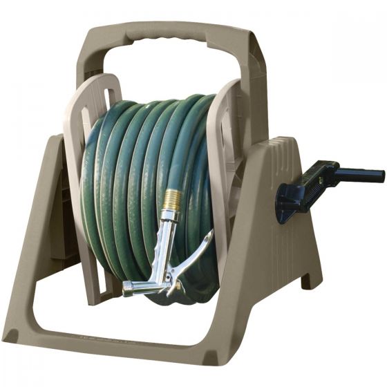 Suncast Sidetracker 125 Ft. x 5/8 In. Taupe Resin Hose Reel