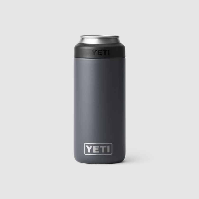 Yeti Rambler 12 oz Colster Slim Can Cooler - Charcoal