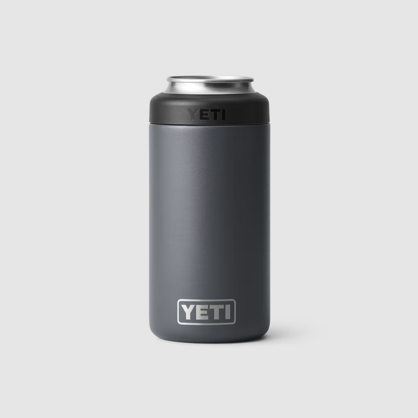 YETI Rambler 16 Oz Colster Tall Can Cooler in Charcoal