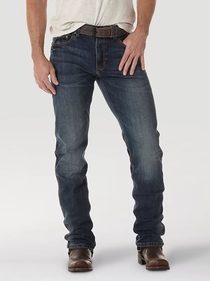 WRANGLER MEN S RETRO SLIM FIT STRAIGHT LEG JEAN IN BOZEMAN 35 X