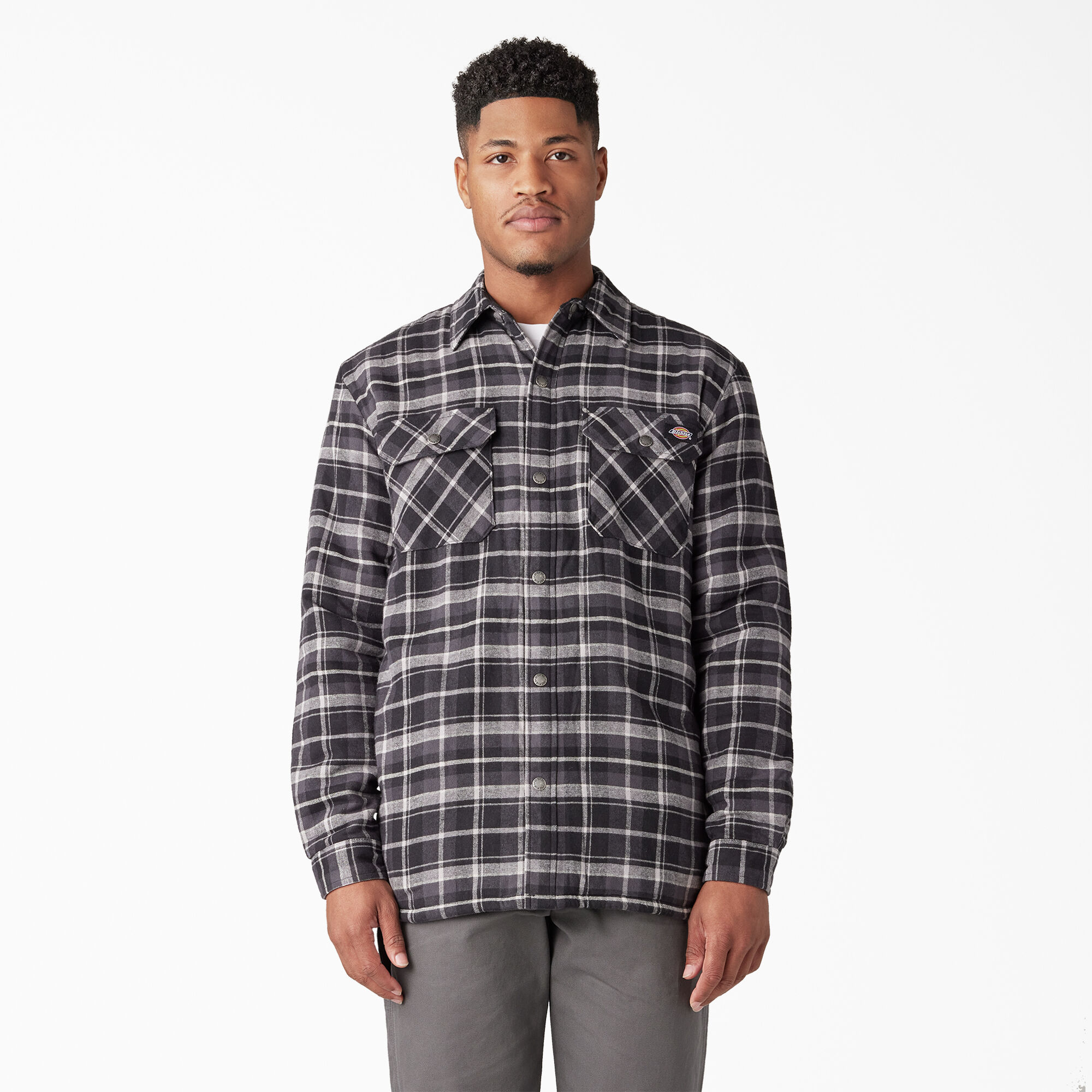 DICKIES WATER REPELLENT FLEECE-LINED FLANNEL SHIRT JACKET