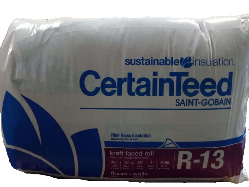 R-13 Kraft Faced Fiberglass Insulation Roll 15 in. x 32 ft.