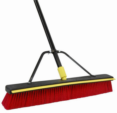 Quickie JobSite 24 In. 2-In-1 Squeegee Push Broom