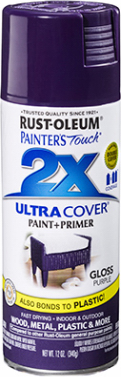 Rust-Oleum Painter's Touch 2X Ultra Cover Gloss Purple Paint+Primer Spray  Paint 12 oz