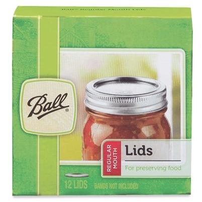 Regular-Mouth Dome Canning Jar Lids 12 Pack