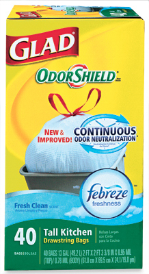 Tall Kitchen Bags Odor Shield 13 gal 40 Pack