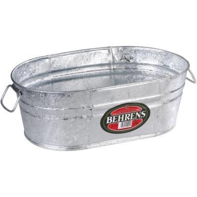 Hot Dipped Steel Tub Oval 3.7 gal