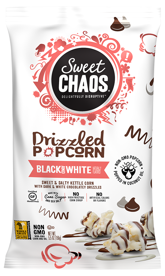 Popcorn Drizzled Black & White Sweet & Salty Kettle Corn 5.5 oz