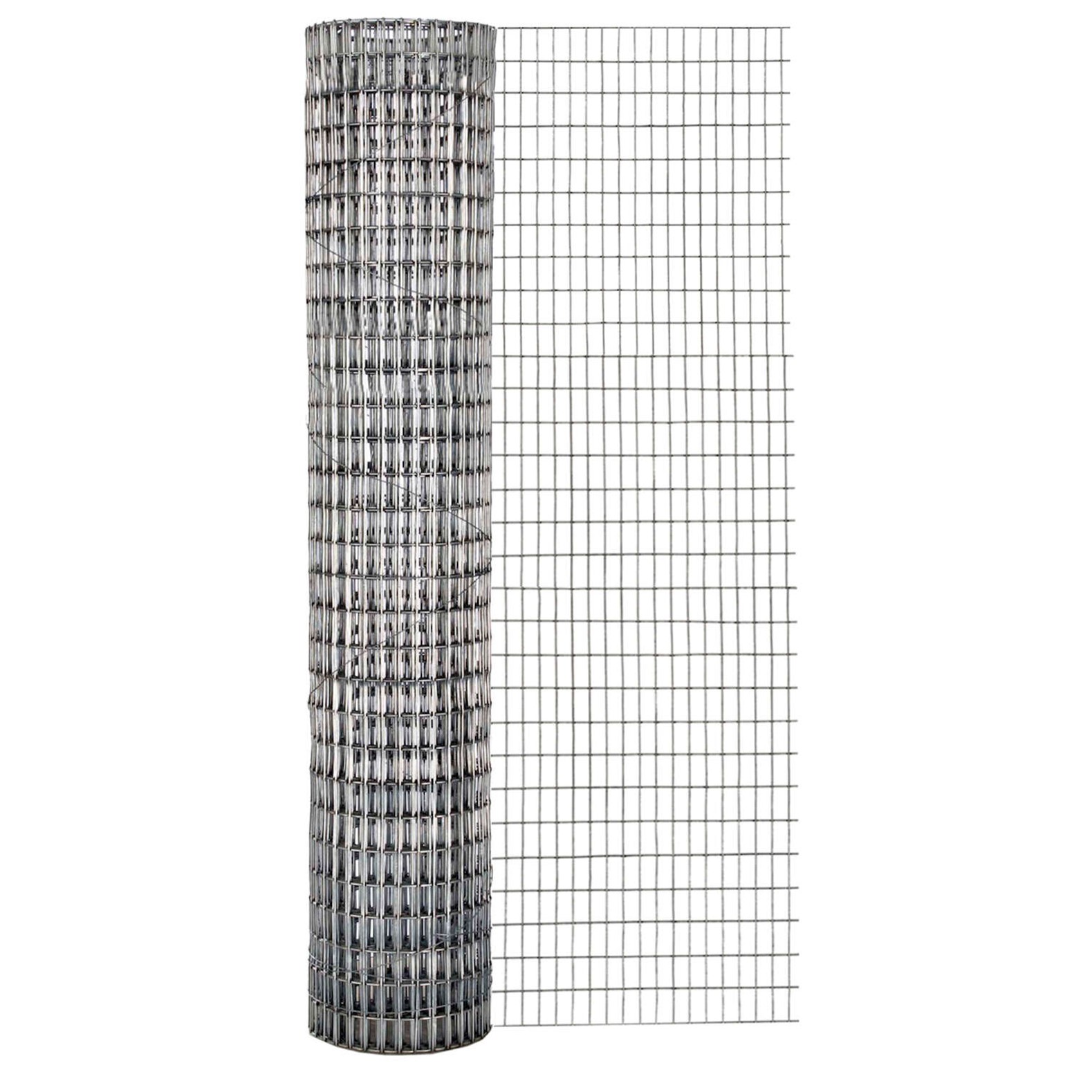 Galvanized Welded Wire Fence, 1 x 1/2-In. Mesh, 16-Ga., 30-In. x 10-Ft.