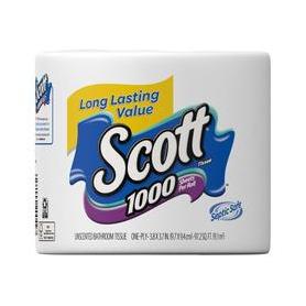 Single Roll Bath Tissue White 1-Ply