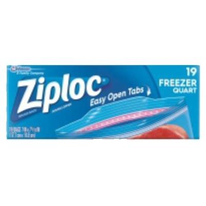Freezer Bags Gripper Zipper 1 qt 19 ct